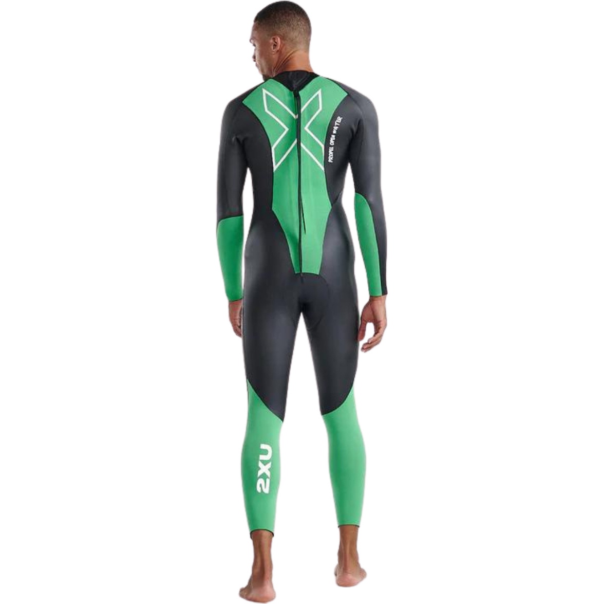 2026 2XU Hommes Propel Open Water Swim Combinaison Néoprène MW7144c - Black / Bright Green